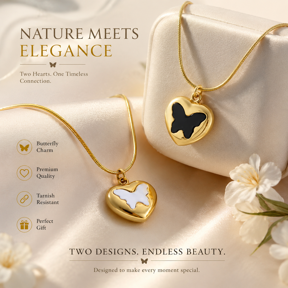 Butterfly Heart Necklace