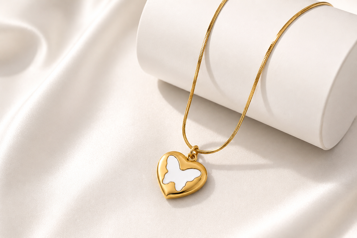 Butterfly Heart Necklace