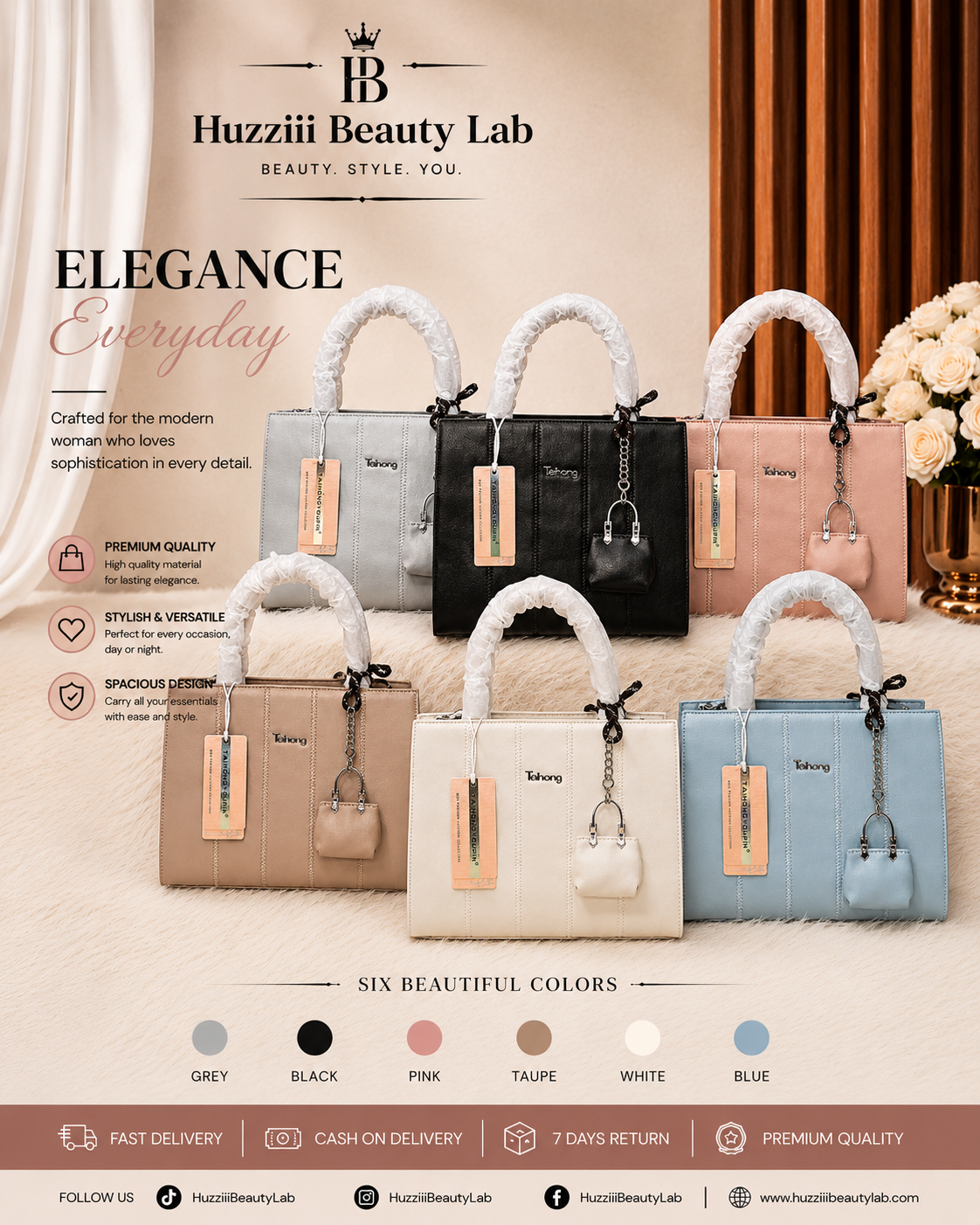 Elegant Women’s Handbag Collection – 6 Beautiful Colors