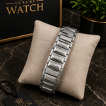 LUXURY SILVER CHRONOGRAPH WATCH – MEN’S