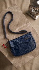 GLOSSY TAN CROSSBODY HANDBAG FOR WOMEN
