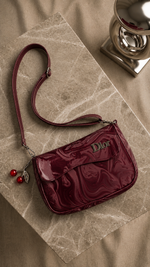 GLOSSY TAN CROSSBODY HANDBAG FOR WOMEN