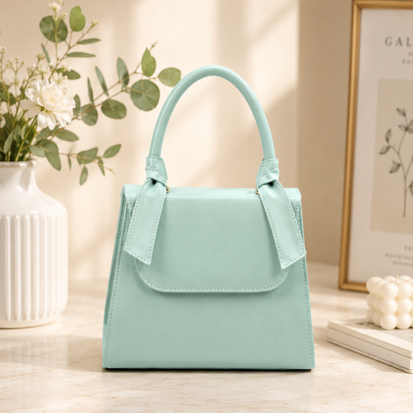 ELEGANT BEIGE STRUCTURED HANDBAG FOR WOMEN