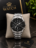 LUXURY SILVER CHRONOGRAPH WATCH – MEN’S