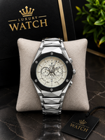 LUXURY SILVER CHRONOGRAPH WATCH – MEN’S