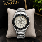 LUXURY SILVER CHRONOGRAPH WATCH – MEN’S