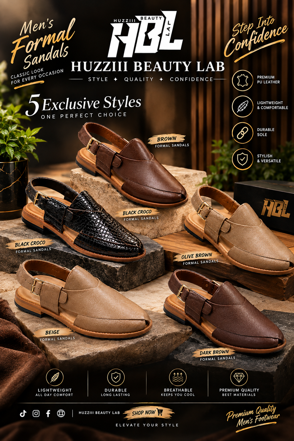 Men’s Formal Sandals – Premium Collection