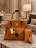 Multi-Compartment Luxury Handbag