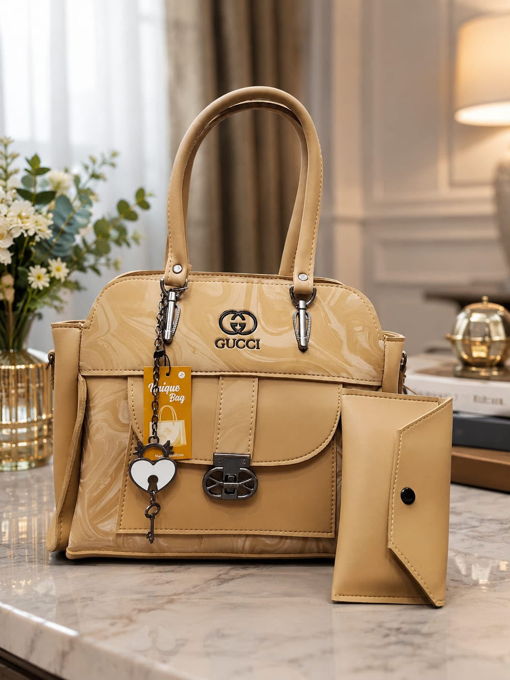 Multi-Compartment Luxury Handbag