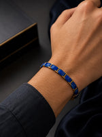 Royal Blue & Gold Link Bracelet