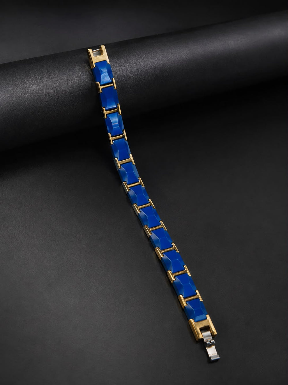 Royal Blue & Gold Link Bracelet