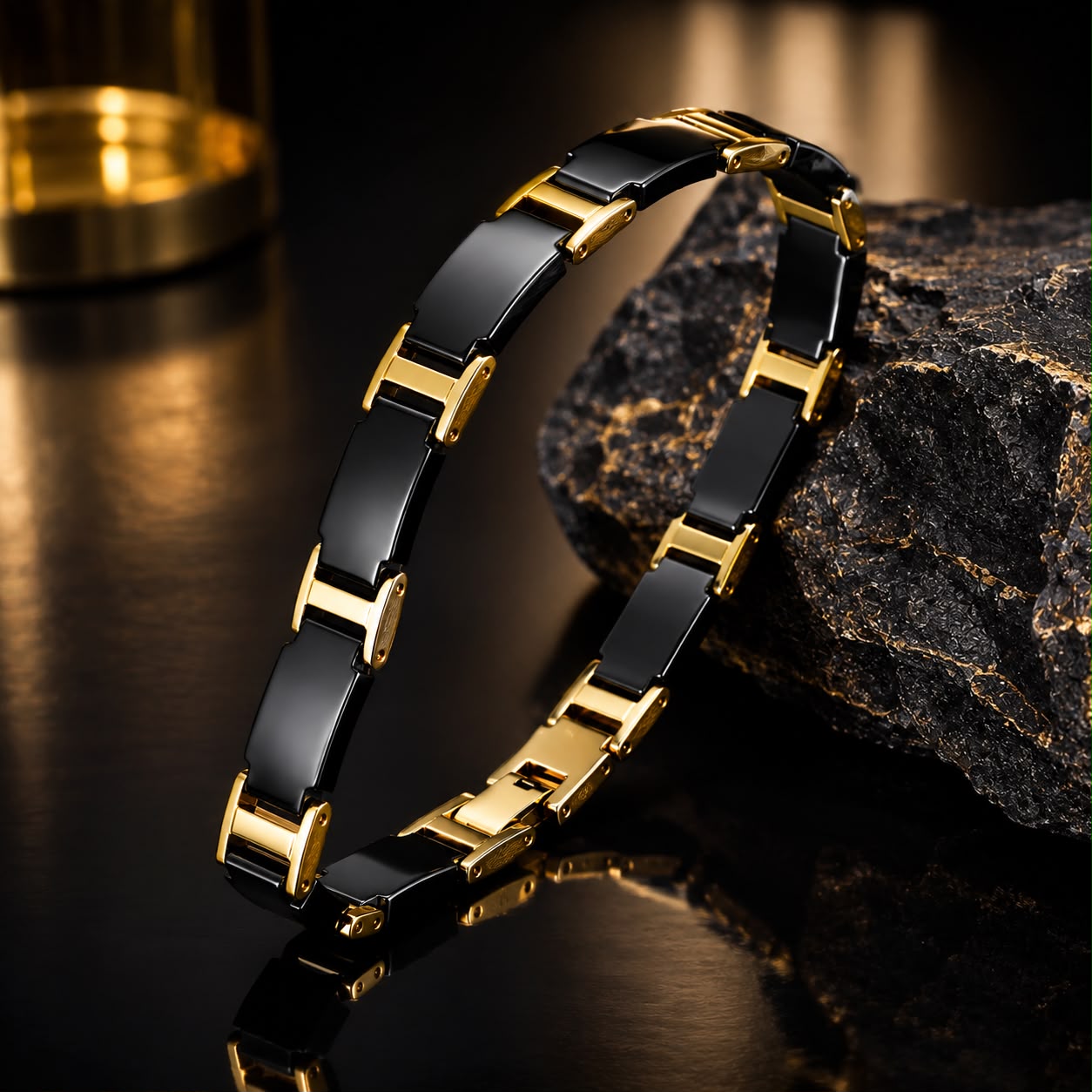 Black & Gold Premium Link Bracelet
