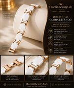 White & Rose Gold Luxury Link Bracelet