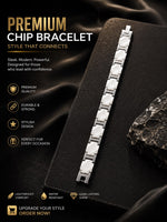 Men’s Premium Silver Geometric Link Bracelet