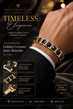 Golden Ceramic Gents Bracelet | Premium Luxury Bracelet