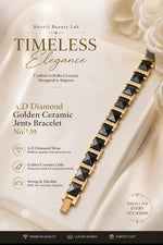 Golden Ceramic Gents Bracelet | Premium Luxury Bracelet