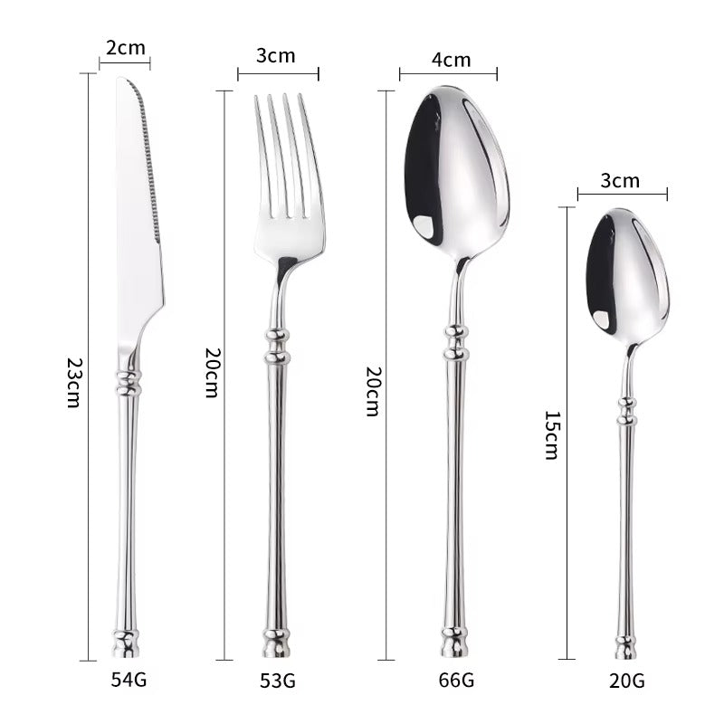 Tableware Stainless Steel Gold Cutlery Set for Wedding Silverware Set