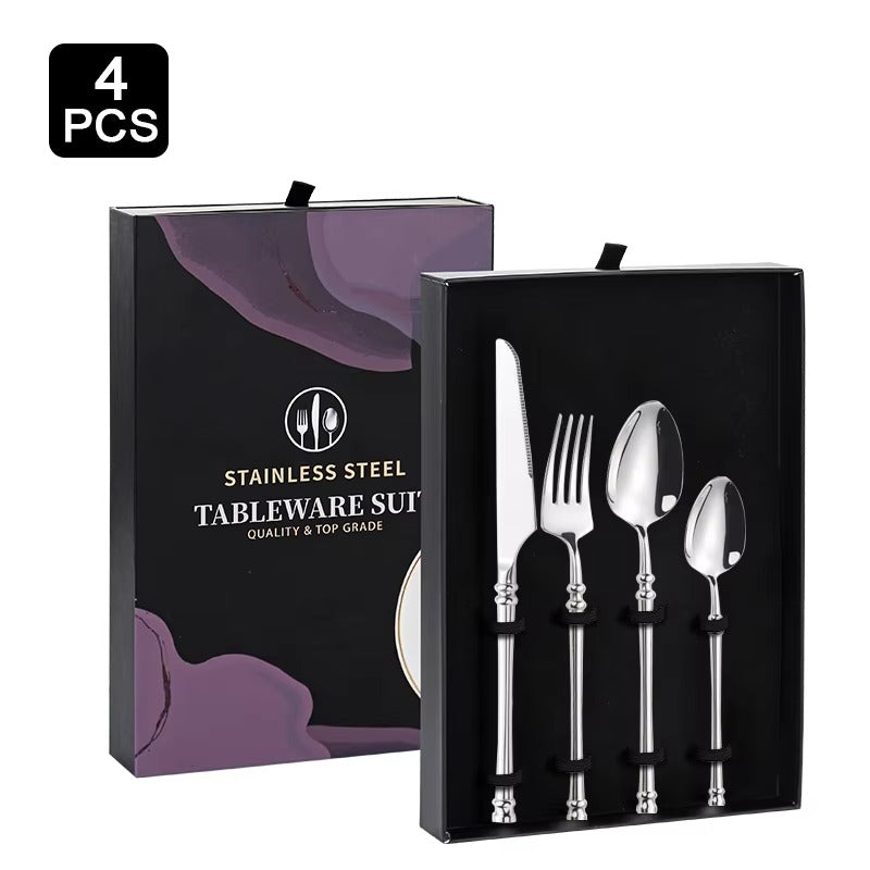 Tableware Stainless Steel Gold Cutlery Set for Wedding Silverware Set