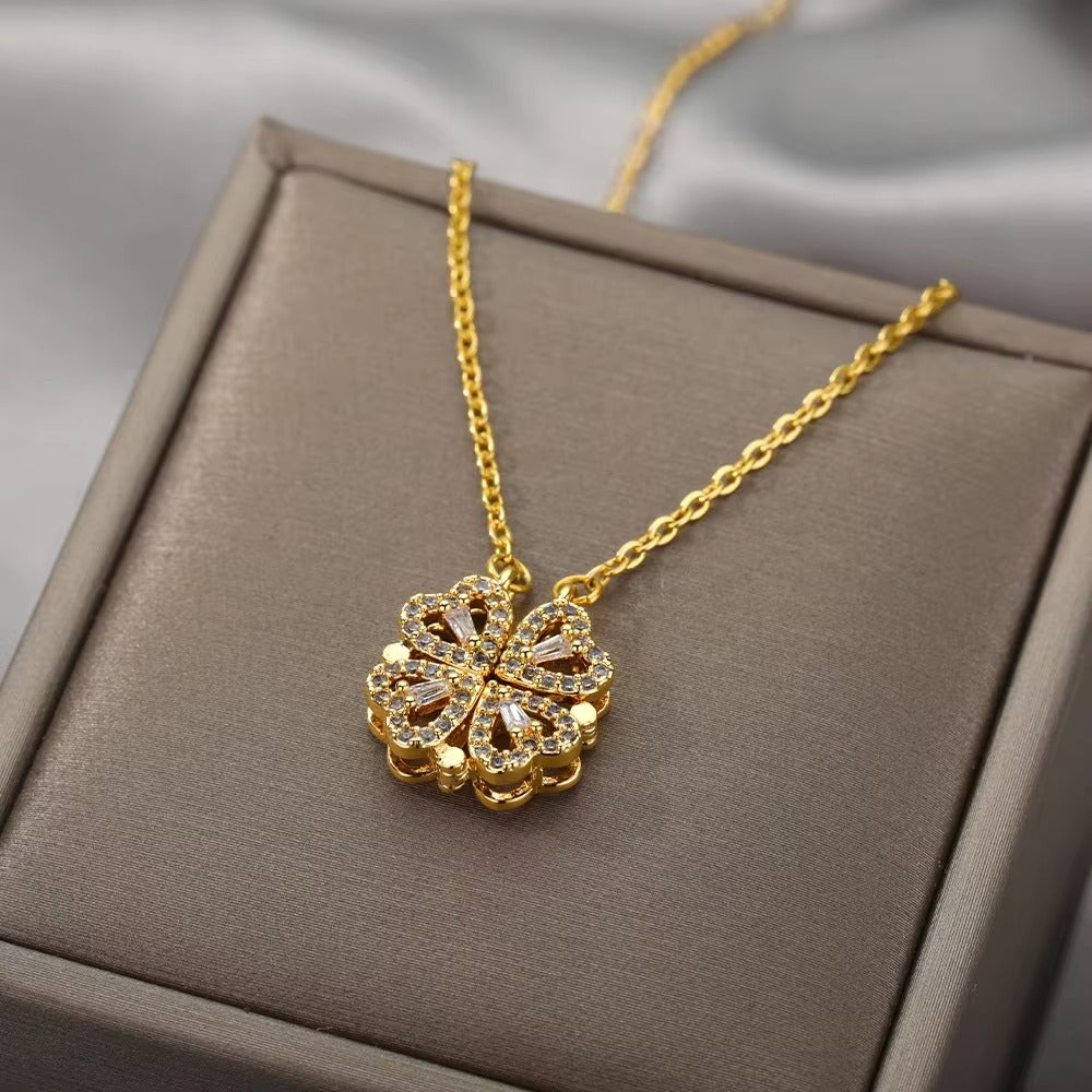 Women Necklace Jewelry Mama Pendant Crystal Heart Necklace